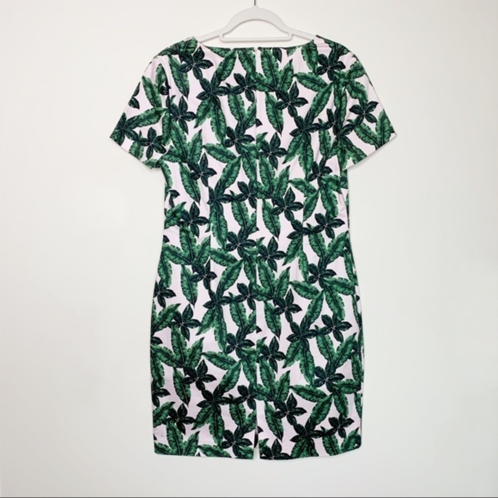St. John Spring 2018 Tropical Palm Leaf Sheath Dress Size 8 - Picture 9 of 10